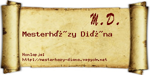 Mesterházy Diána névjegykártya